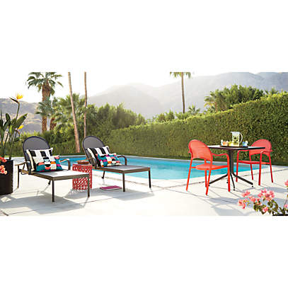 Crate and barrel hotsell chaise lounge outdoor