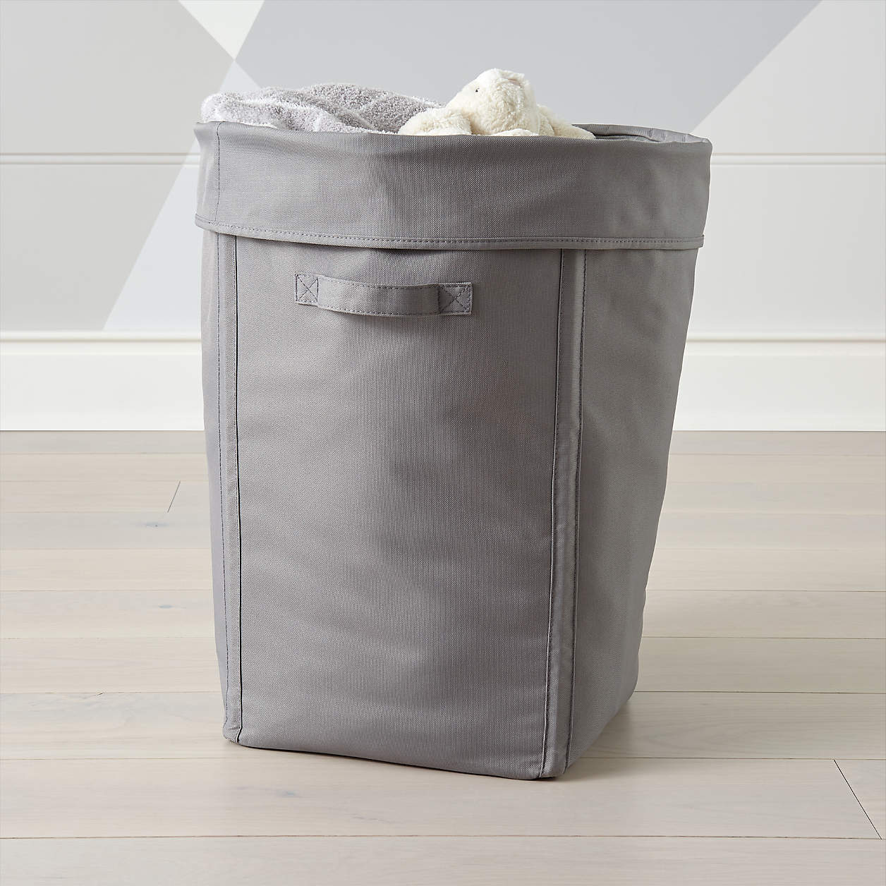 Canvas Grey Toy Hamper + Reviews Crate & Kids