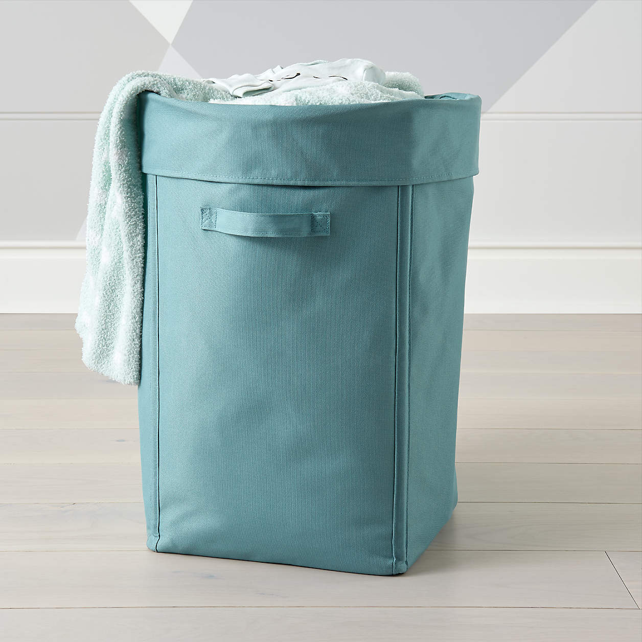 Canvas Teal Toy Hamper + Reviews Crate & Kids