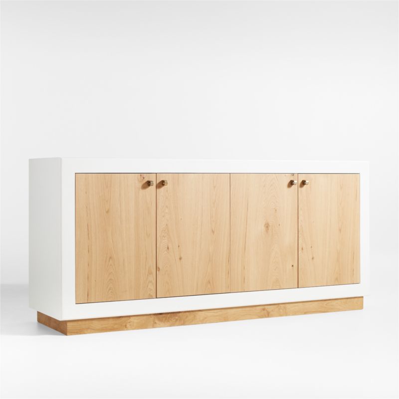 Ibiza Oak and Plaster 78" Credenza - image 3 of 12