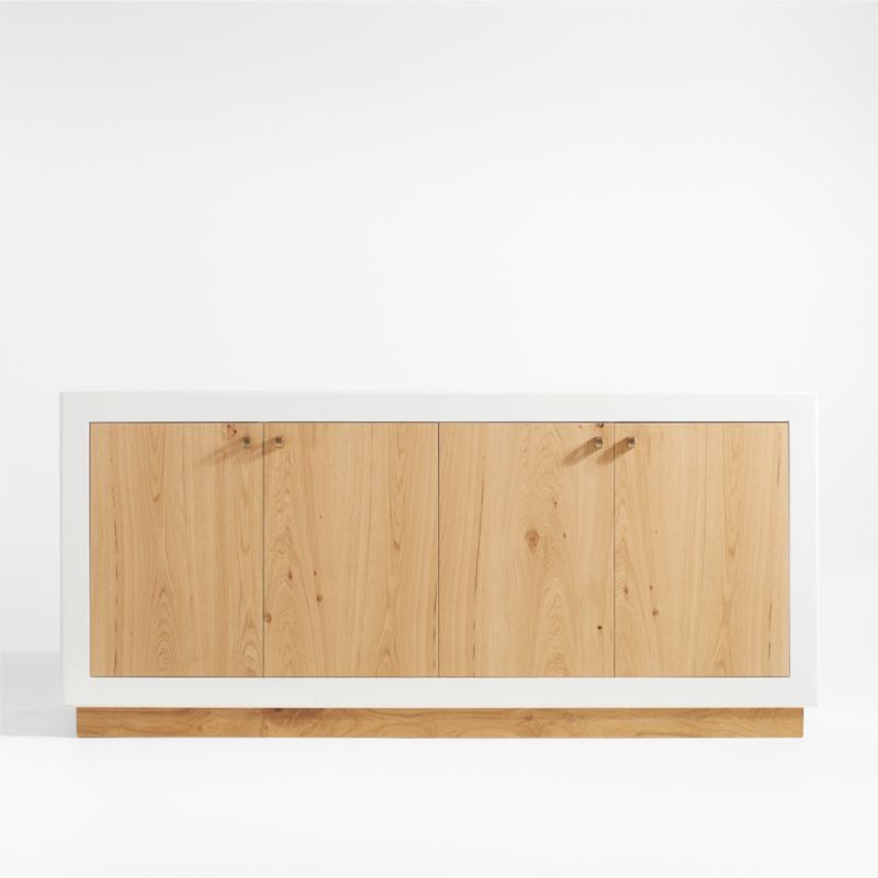 Ibiza Oak and Plaster 78" Credenza - image 0 of 12