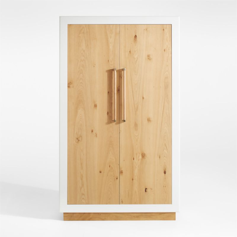 Ibiza Oak and Plaster Storage Cabinet - image 0 of 11