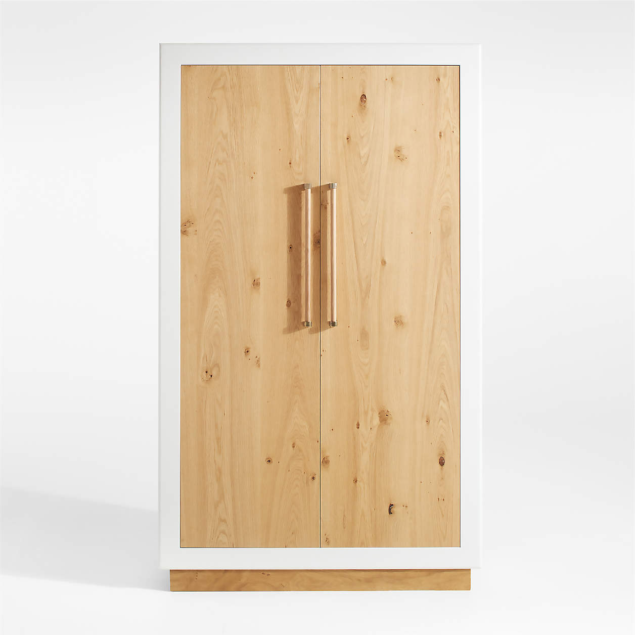 Ibiza Oak and Plaster Storage Cabinet | Crate & Barrel
