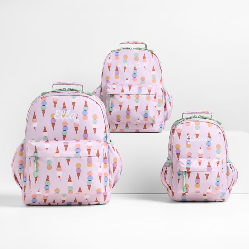 Ice Cream Cone Large Kids Backpack with Side Pockets - image 2 of 13