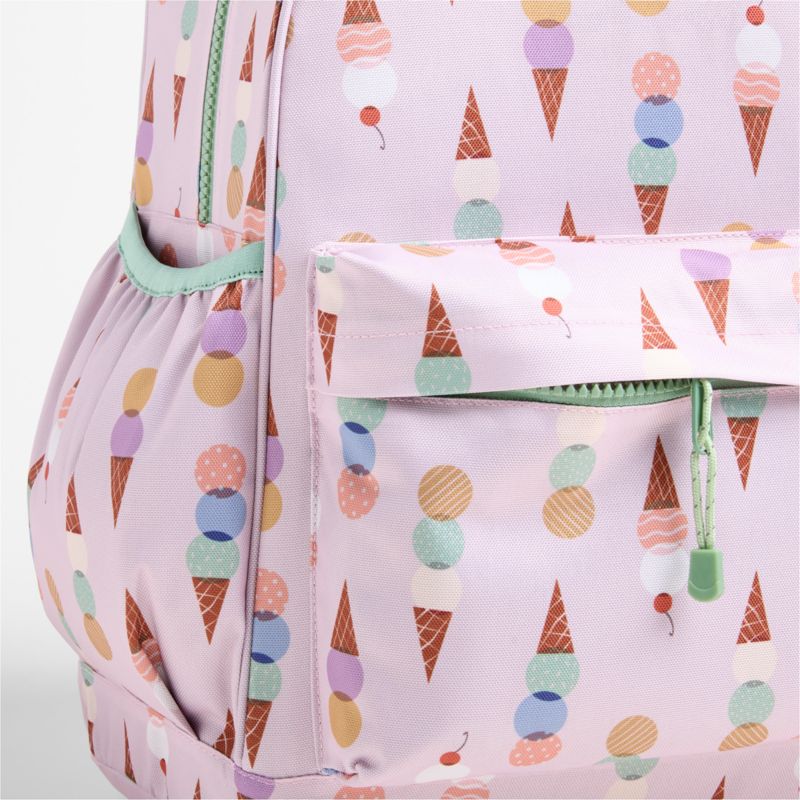 Ice Cream Cone Large Kids Backpack with Side Pockets - image 7 of 13