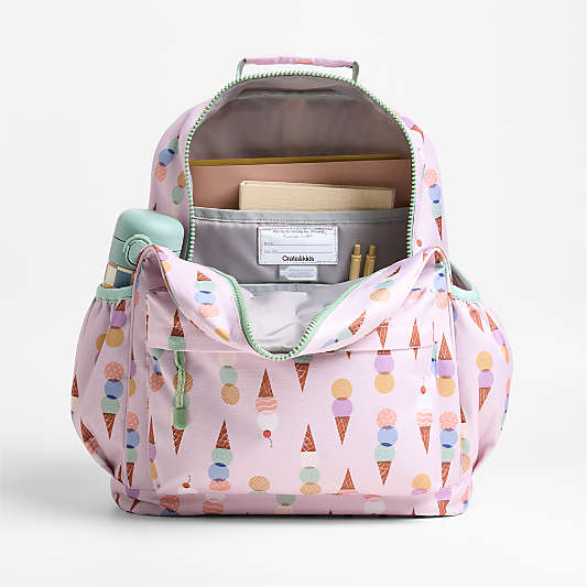 Ice Cream Cone Large Kids Backpack with Side Pockets