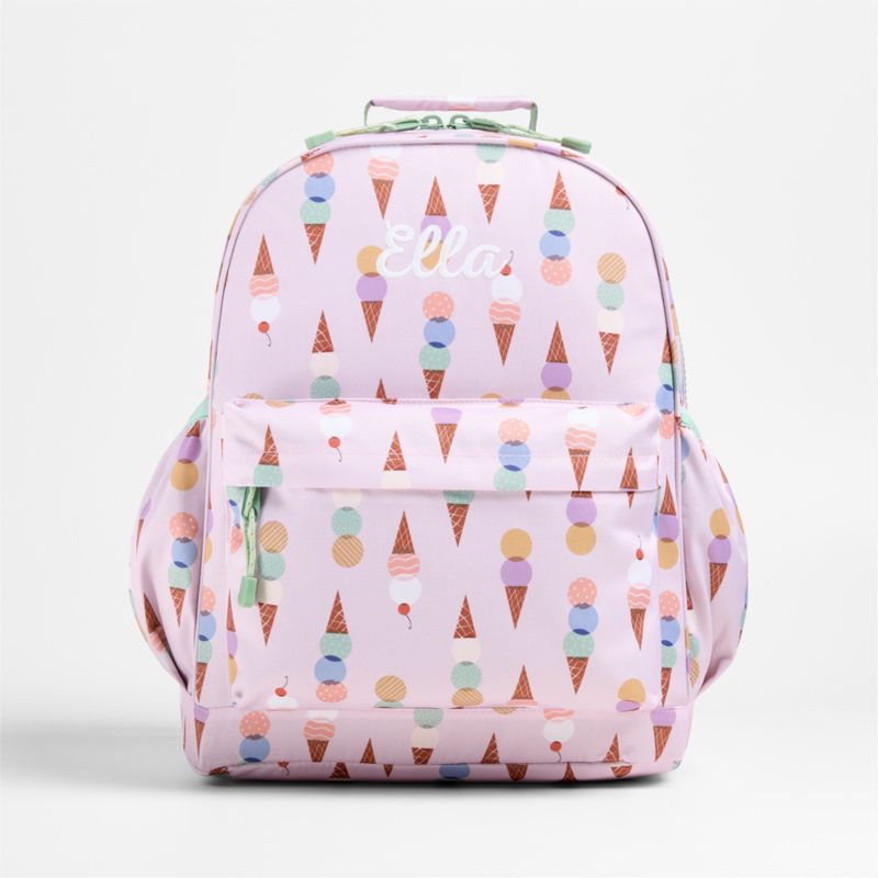 Ice Cream Cone Large Kids Backpack with Side Pockets - image 0 of 13