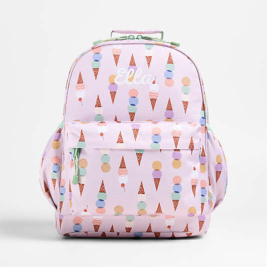 Ice Cream Cone Large Kids Backpack with Side Pockets