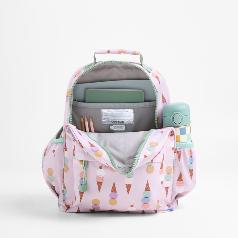 Ice Cream Cone Medium Kids Backpack with Side Pockets - image 8 of 13