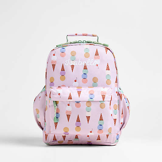 Ice Cream Cone Medium Kids Backpack with Side Pockets