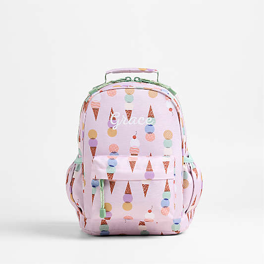 Ice Cream Cone Small Kids Backpack with Side Pockets