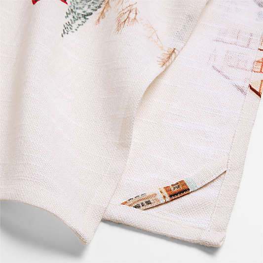 Ice Skating Scene Dish Towel