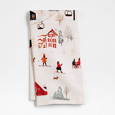 View Ice Skating Scene Dish Towel details
