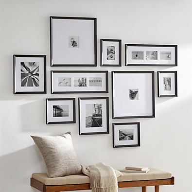 View Icon Wood Black Frame Gallery, Set of 10 details