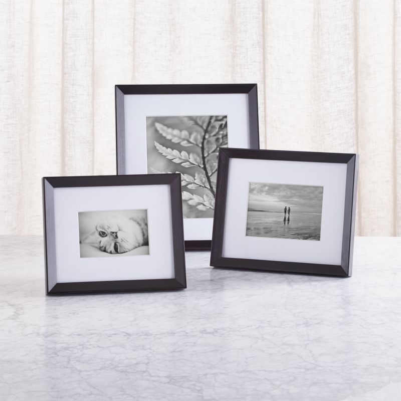 Gallery Soft Black Picture Frames with White Mats