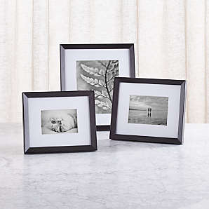 ONE WALL 9PCs 8x8 Picture Frames Black with 2 Mats for 6x6 or 4x4 Pictures,  Wood Instagram Photo Frames