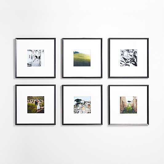 Icon Wood 6-Piece Black 11x11 Gallery Wall Frame Set