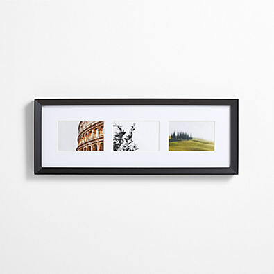 View Icon Wood Triple 4x6 Black Wall Frame details