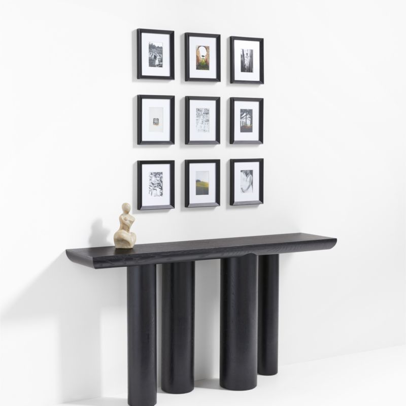 Icon Wood 9-Piece 4x6 Black Gallery Wall Frame Set