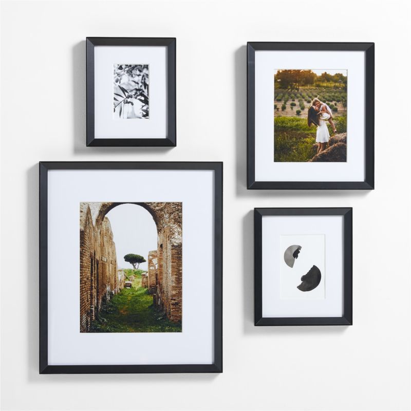 Icon Wood 9-Piece 4x6 Black Gallery Wall Picture Frame Set + Reviews