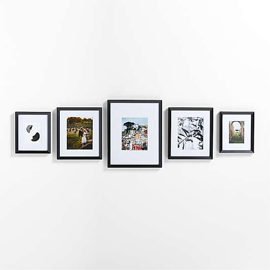 Icon Wood 5-Piece Black Gallery Wall Frame Set