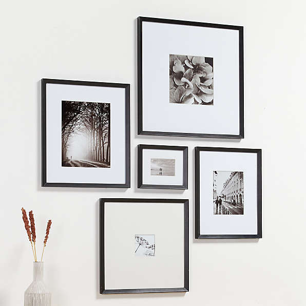Photo Frame Picture Frames Step Style Black White Oak Large square All Sizes
