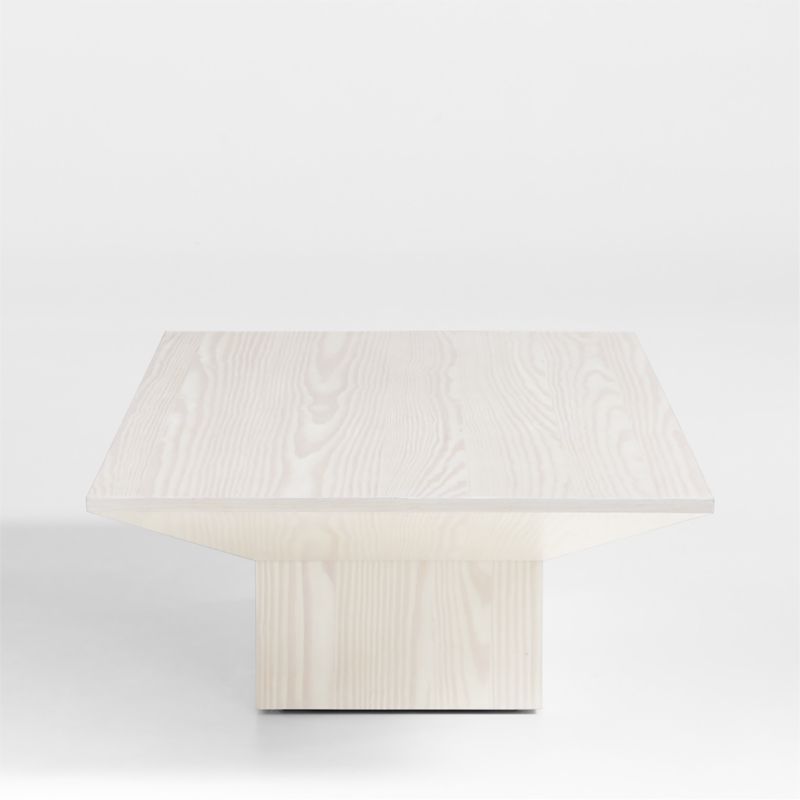Icon Whitewashed Pine Wood 60" Rectangular Coffee Table