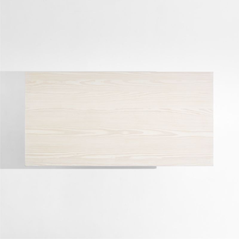 Icon Whitewashed Pine Wood 60" Rectangular Coffee Table