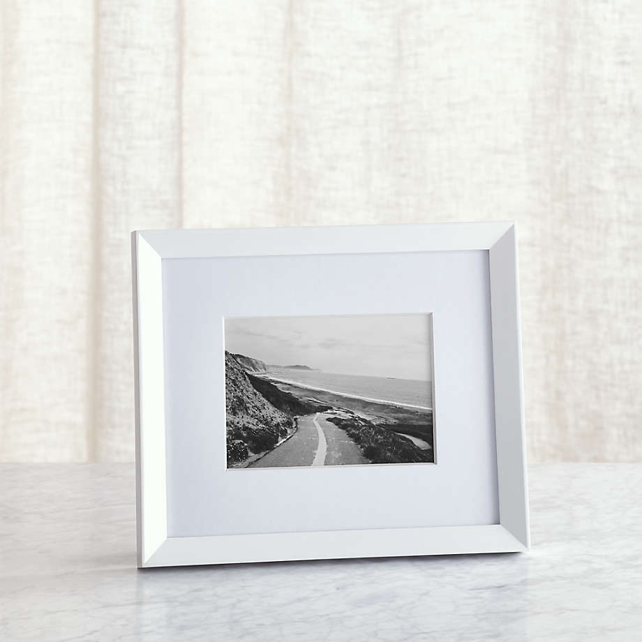 Icon 5x7 White Picture Frame + Reviews Crate & Barrel
