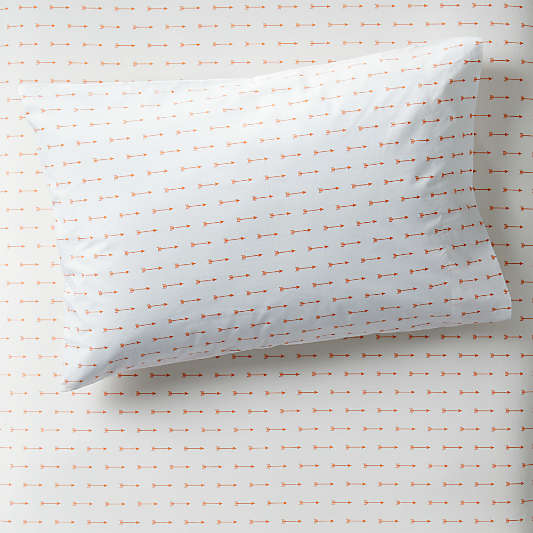 Organic Orange Arrow Pillowcase