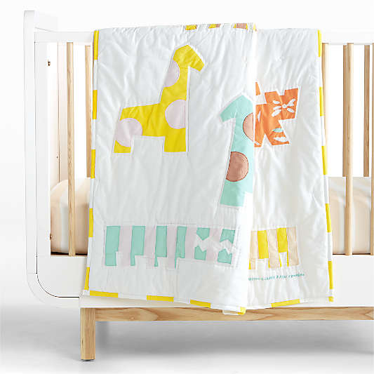 Idyllwild Organic Animal Baby Crib Quilt