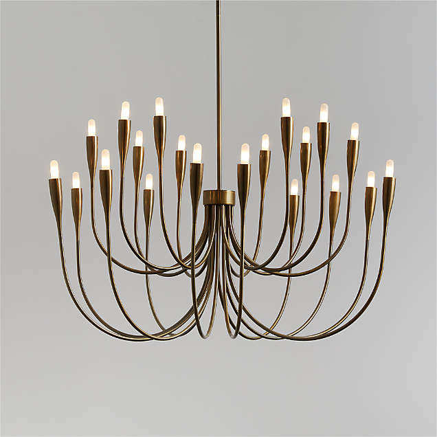 Etienne Glass Chandelier Light + Reviews | Crate & Barrel