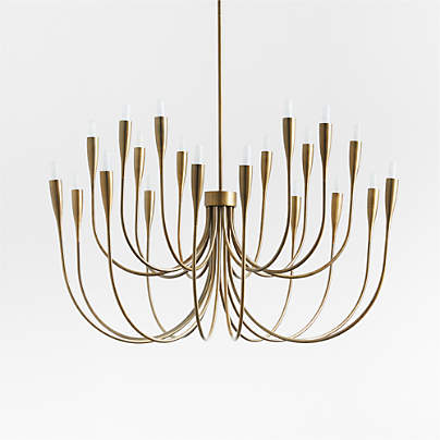 Clive Brass 6-Arm Chandelier Light + Reviews | Crate & Barrel Canada