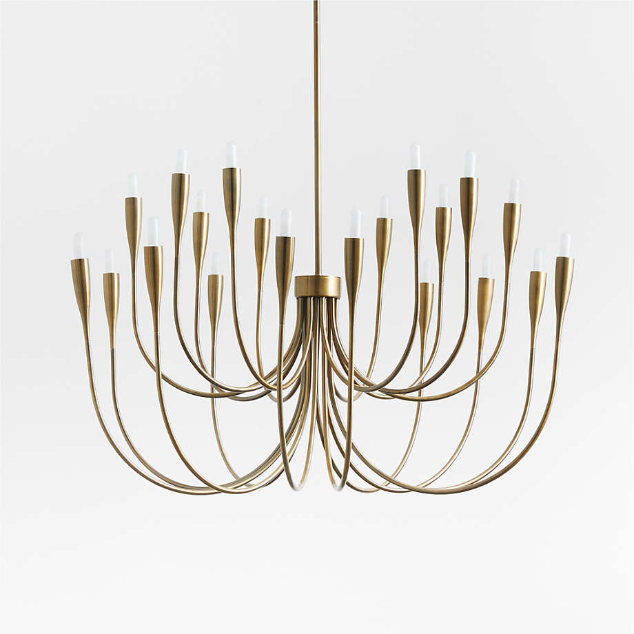 Iiona Brass Candelabra Chandelier Light + Reviews Crate & Barrel