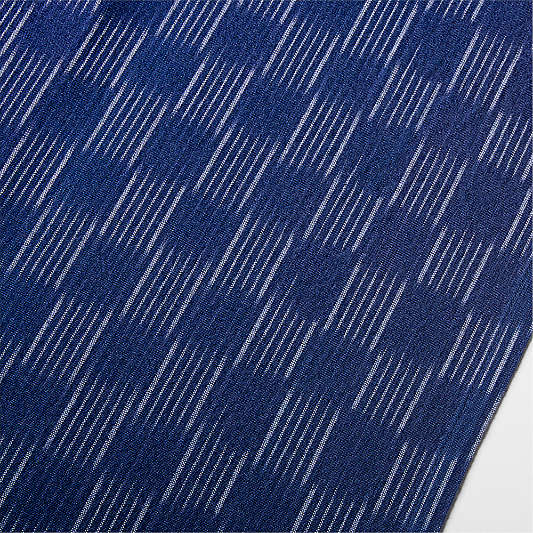 Ikat 120" Indigo Organic Cotton Runner