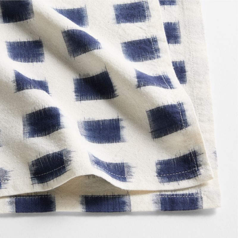 Ikat Indigo Organic Cotton Dinner Napkins, Set of 4 - image 4 of 5