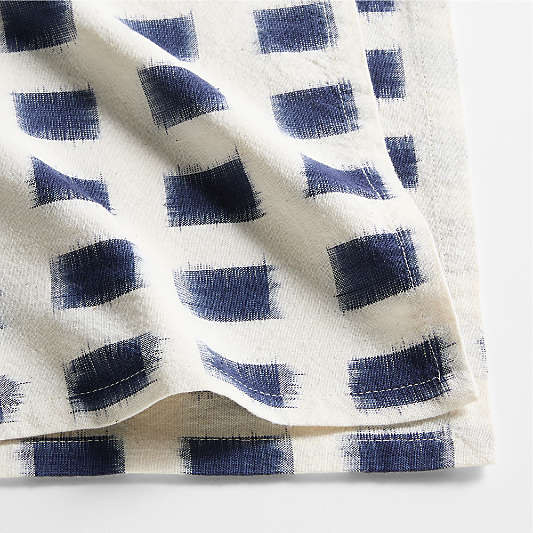 Ikat Indigo Organic Cotton Dinner Napkins, Set of 4