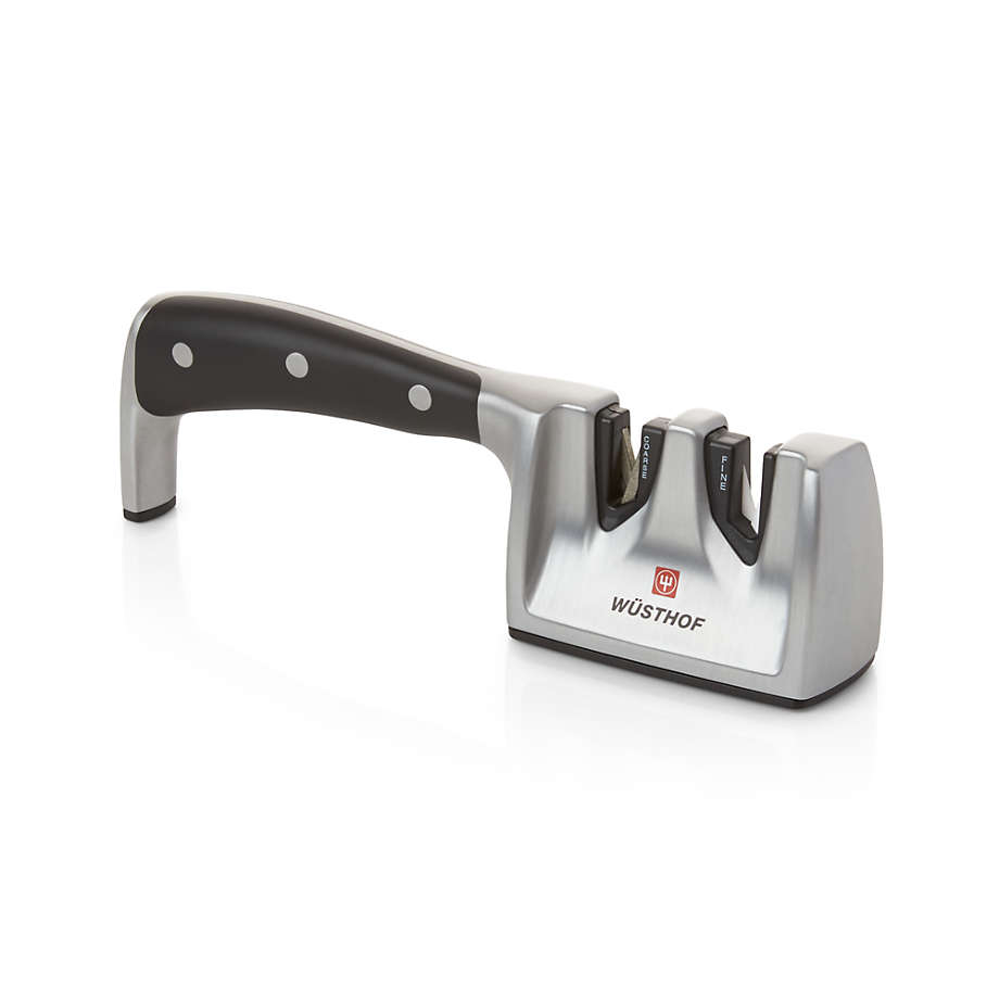 Global 2-Stage Handheld Knife Sharpener, Stainless Steel, Stainless Steel