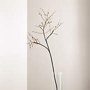Faux Ilex White Berry Stem Branch 39"
