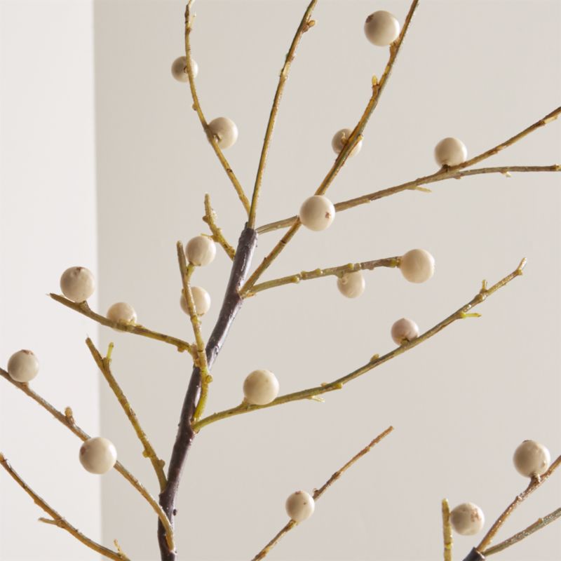 Faux Ilex White Berry Stem Branch 39" - image 4 of 9