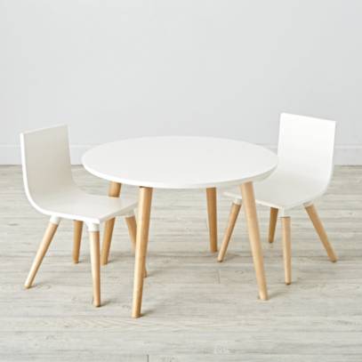 Pint Sized White Toddler Table And, Toddler Round Table And Chairs Set