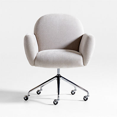 View Imogen Grey Upholstered Office Chair with Casters details