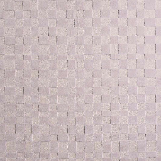 Imperfect Checkerboard Lilac Rose Wool Kids Area Rug