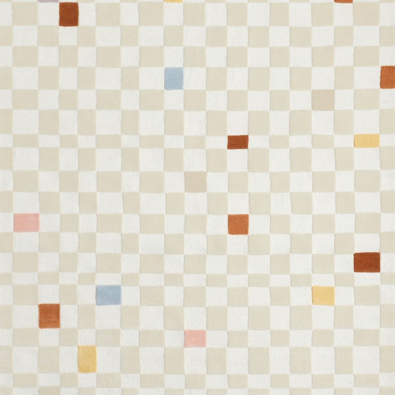 Imperfect Checkerboard Multicolor Wool Kids Area Rug 8'x10' - image 2 of 5