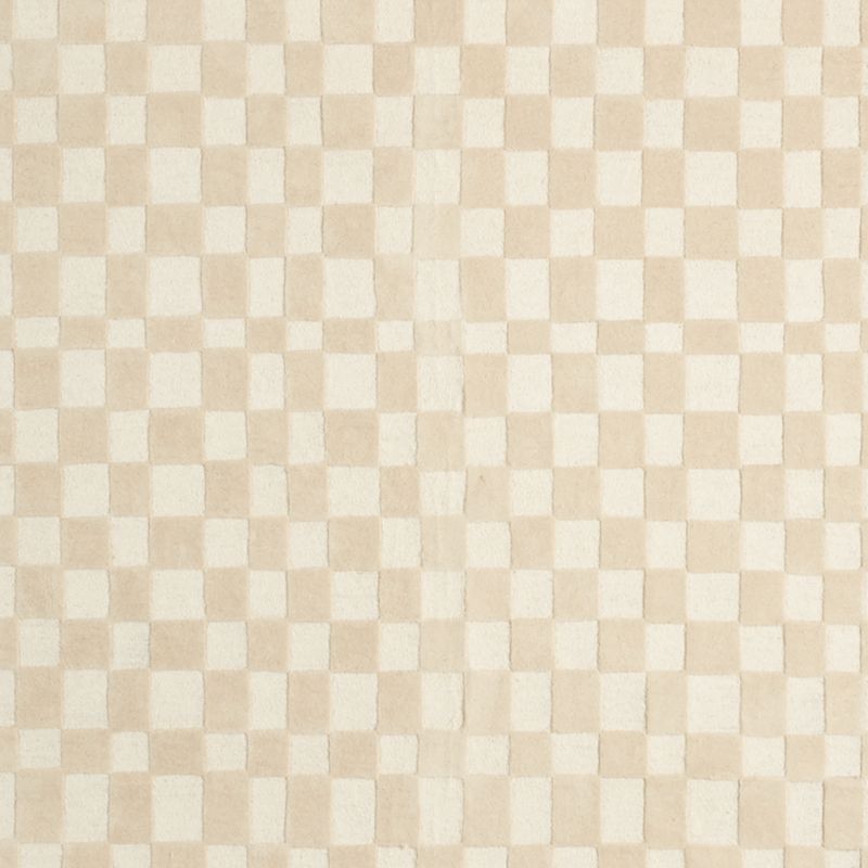 Imperfect Checkerboard Wool Calm Beige Kids Area Rug 6'x9' - image 2 of 8