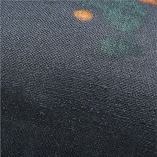 Impressionist Floral Midnight Navy Blue 36"x16" Throw Pillow