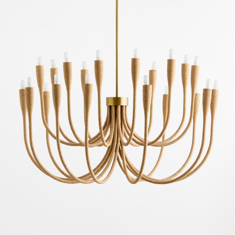 Iiona Large Fiber Candelabra Chandelier Light 35" - image 2 of 8