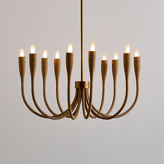 Iiona Small Fiber Chandelier Light 25.6"