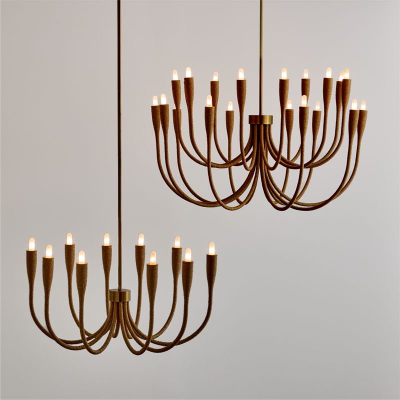 Iiona Large Fiber Candelabra Chandelier Light 35" - image 6 of 8