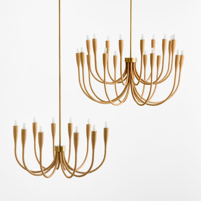 Iiona Large Fiber Candelabra Chandelier Light 35" - image 5 of 8